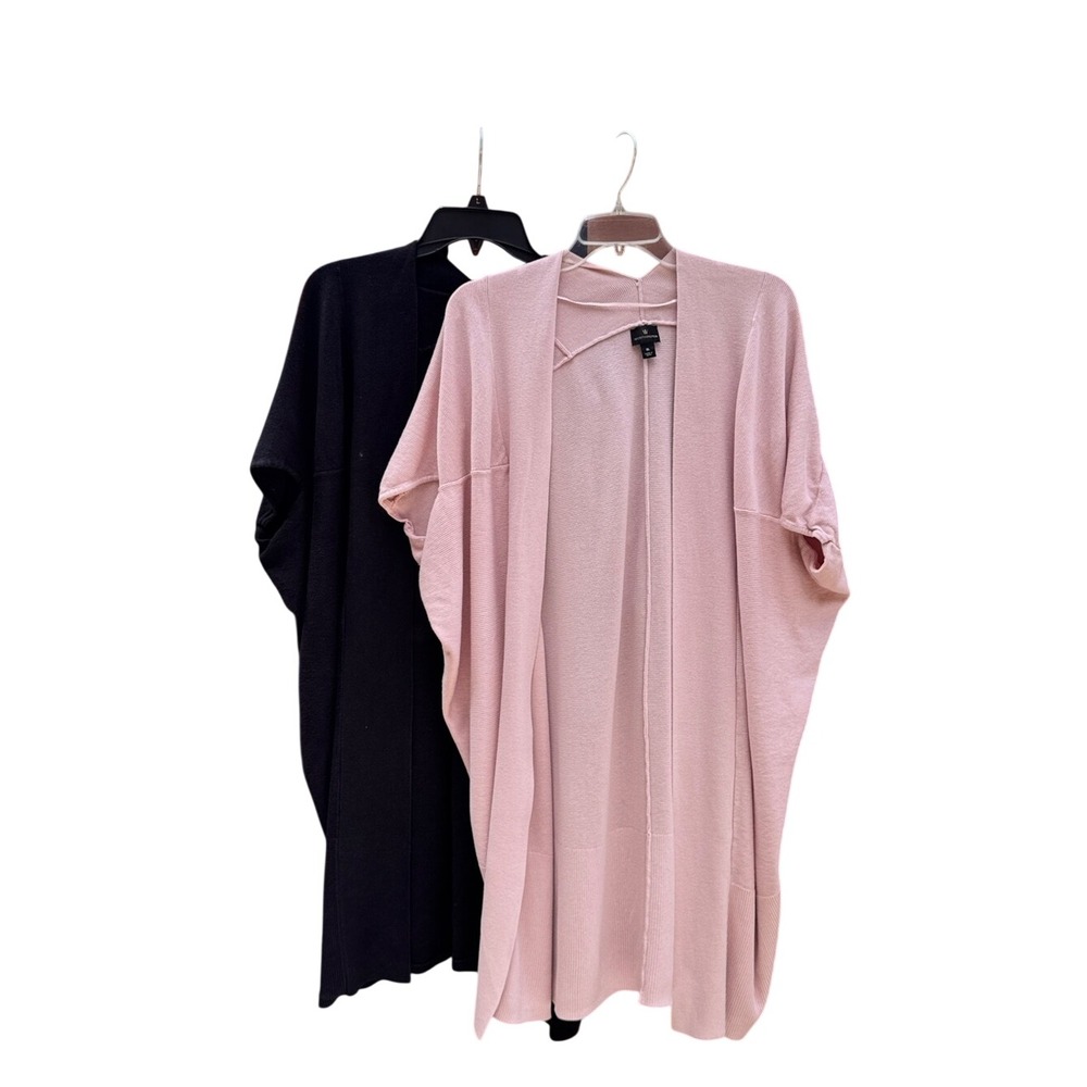 *2 for $30*‎ WORTHINGTON. Black & Pink Open Cardigan. Sz- XL.